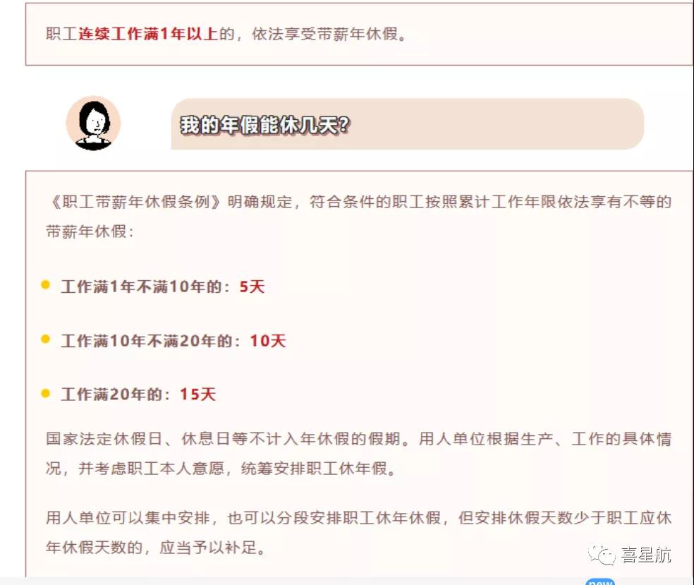 你有多少天年假呢？(圖1)